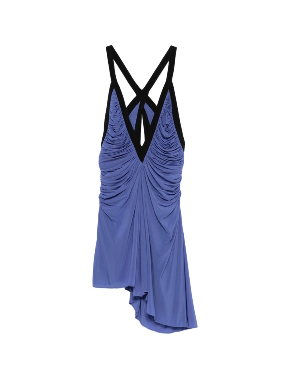 Christopher Esber Lavender and Black draped jersey mini dress